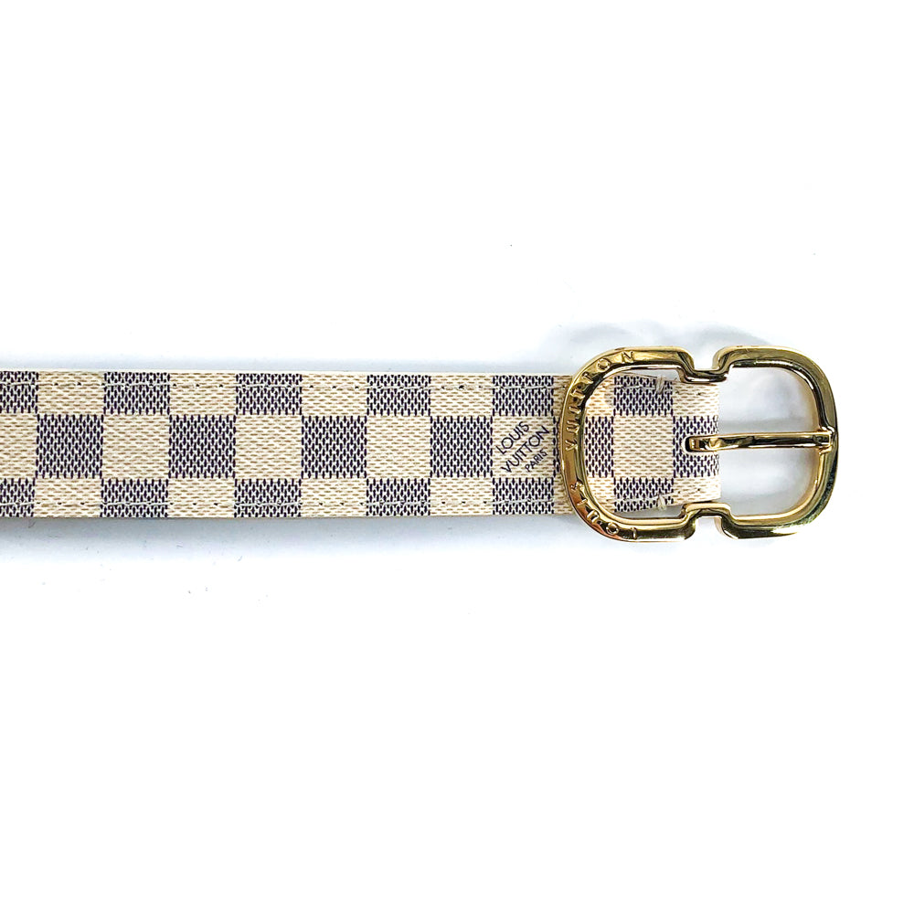 Louis-Vuitton Mini 25mm Belt in Damier Azur