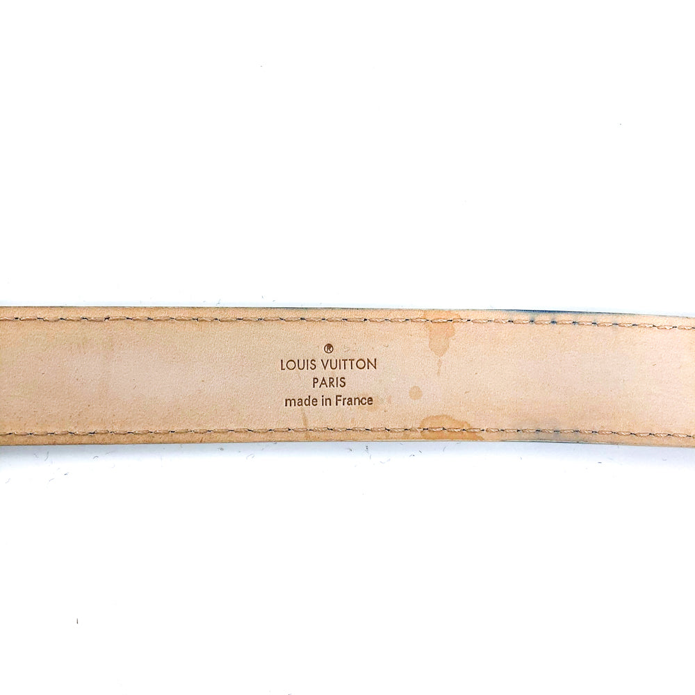 Louis-Vuitton Mini 25mm Belt in Damier Azur