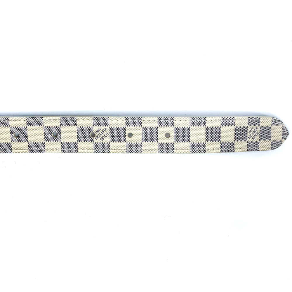 Louis-Vuitton Mini 25mm Belt in Damier Azur