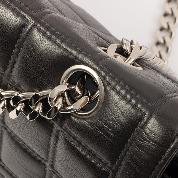 Chanel Around 2001 Made 2.55 Design Stitch Side Cc Mark Chain Bag Black