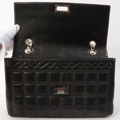 Chanel Around 2001 Made 2.55 Design Stitch Side Cc Mark Chain Bag Black