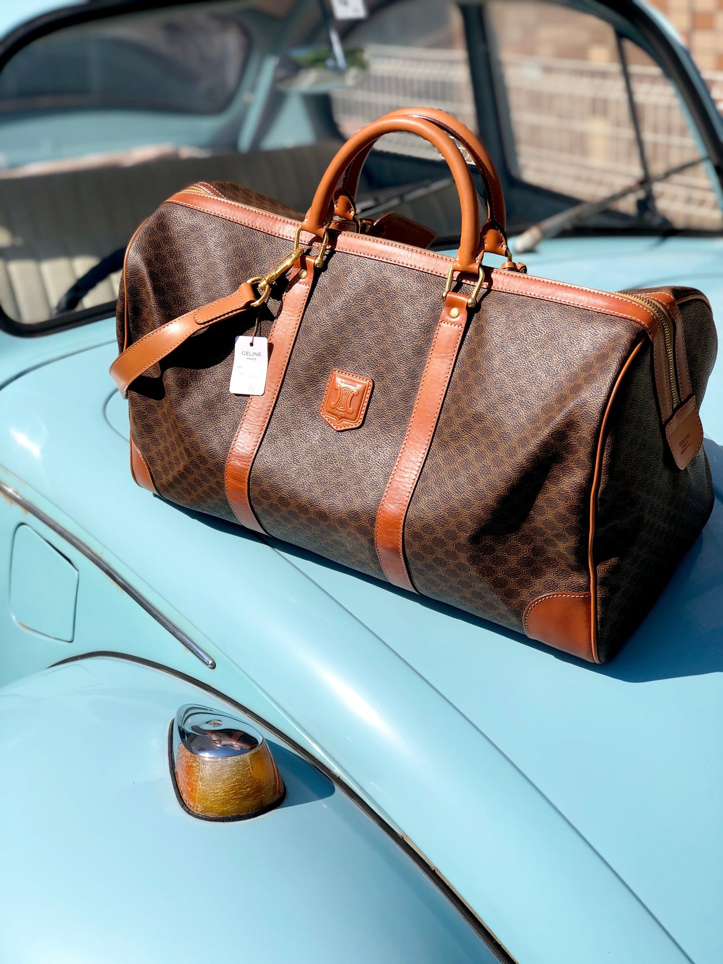 CELINE  Boston bag Brown Vintage Old Celine e26jc4