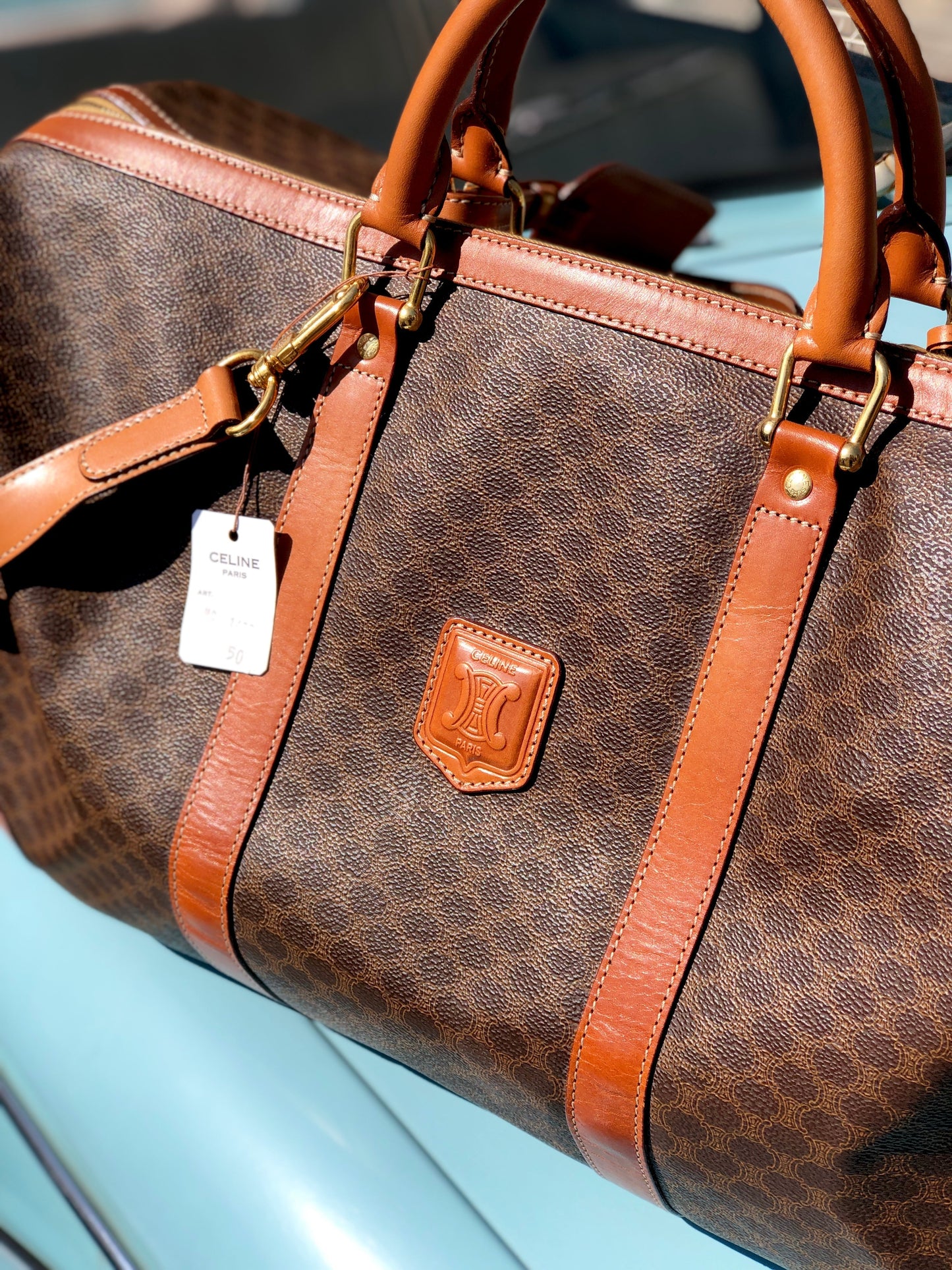 CELINE  Boston bag Brown Vintage Old Celine e26jc4