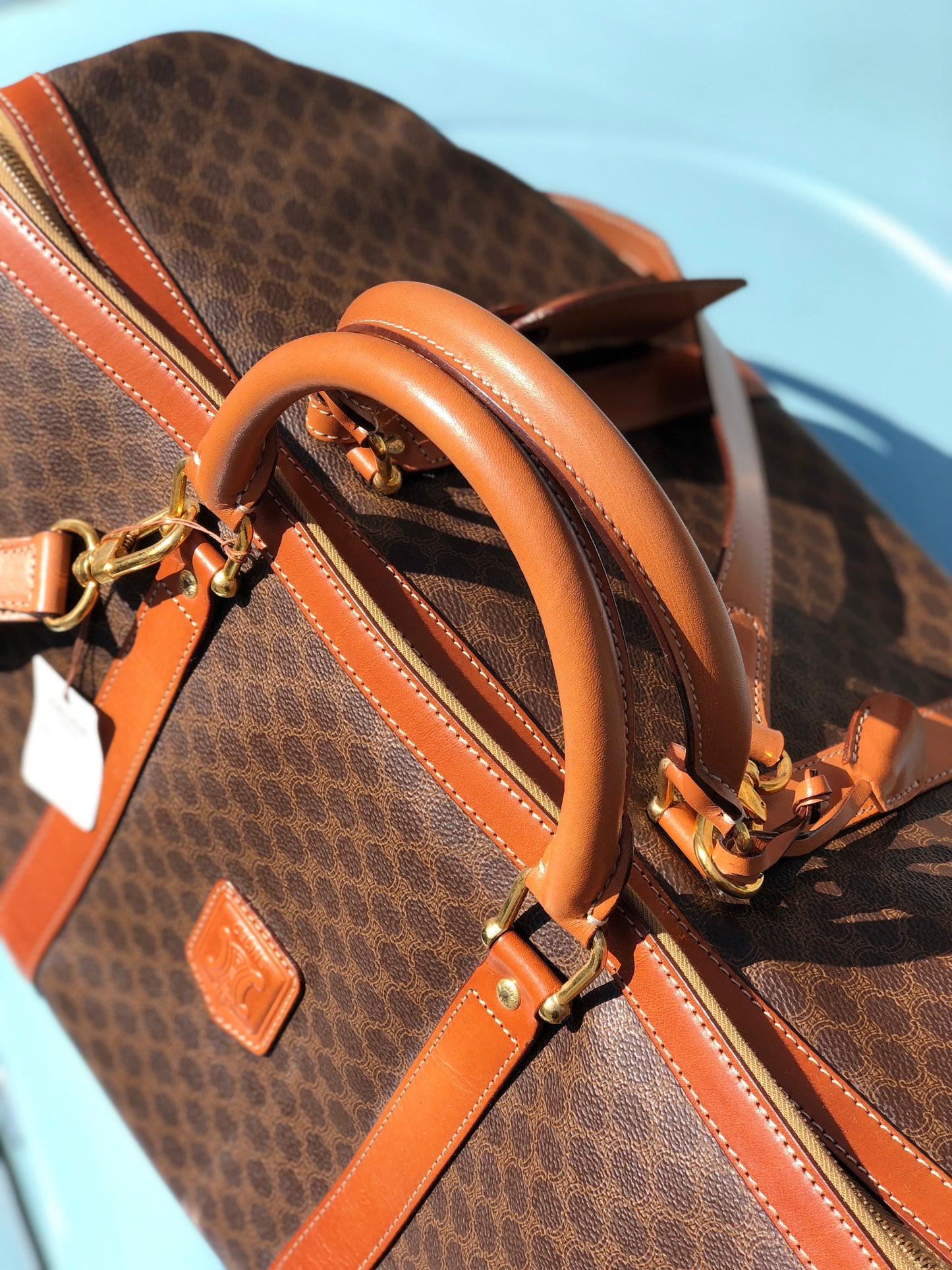 CELINE  Boston bag Brown Vintage Old Celine e26jc4