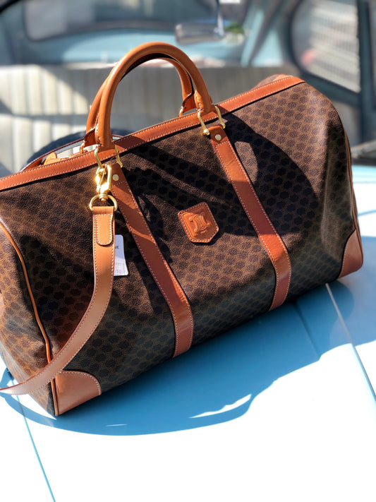 CELINE  Boston bag Brown Vintage Old Celine e26jc4