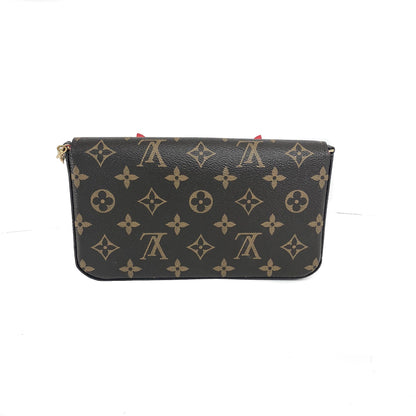 Louis-Vuitton Pochette Felicie Chain Wallet Lovely Birds Design with Gold Hardware