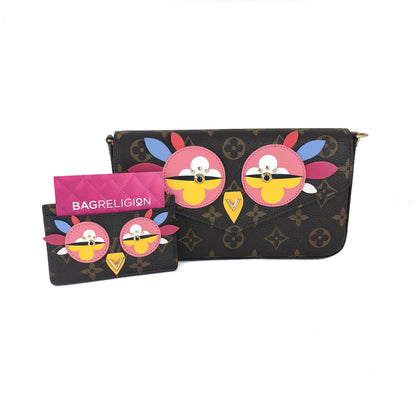Louis-Vuitton Monogram Card Holder in Lovely Birds Design