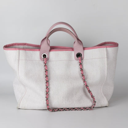 Deauville Large Pink Canvas Tote Bag with SHW