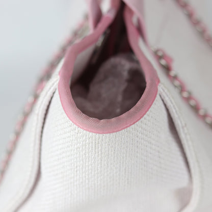 Deauville Large Pink Canvas Tote Bag with SHW