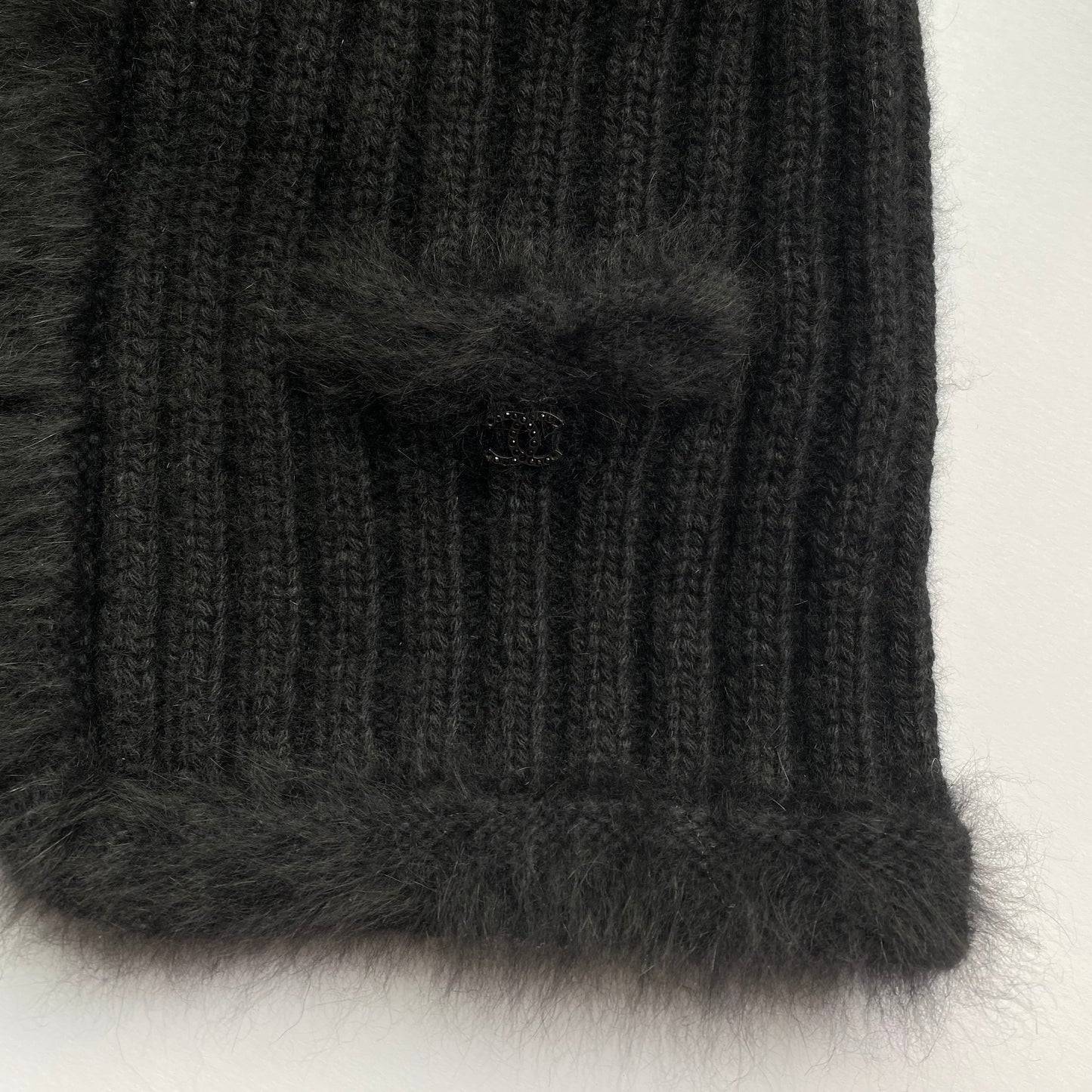 Chanel Black Angora Knit Twin Set Size S | FR 38