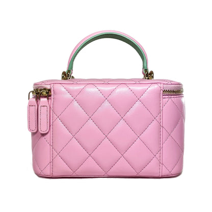 Chanel Pink Mint Green Vanity Case