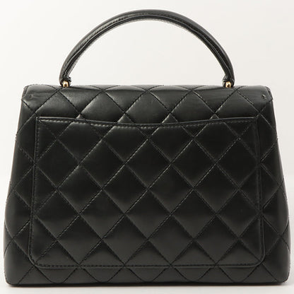 Chanel Around 1998 Made Turn-Lock Top Handle Bag Black