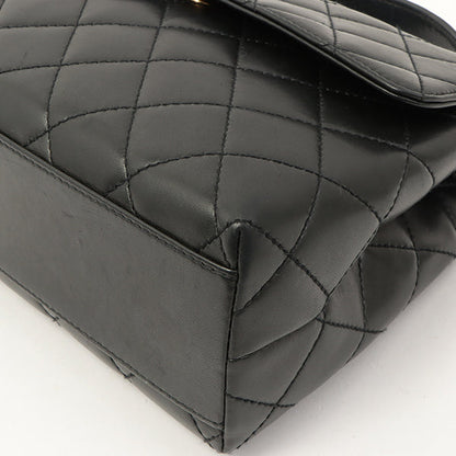 Chanel Around 1998 Made Turn-Lock Top Handle Bag Black
