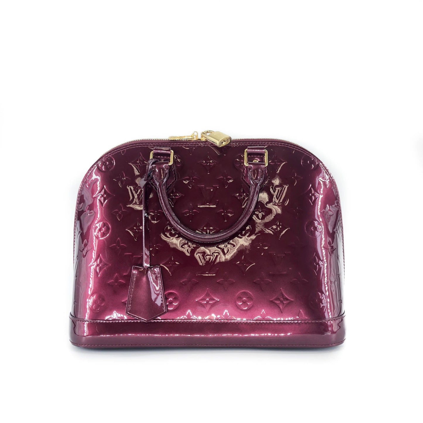Louis-Vuitton Vernis Amarante Monogram Alma PM