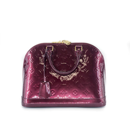 Louis-Vuitton Vernis Amarante Monogram Alma PM