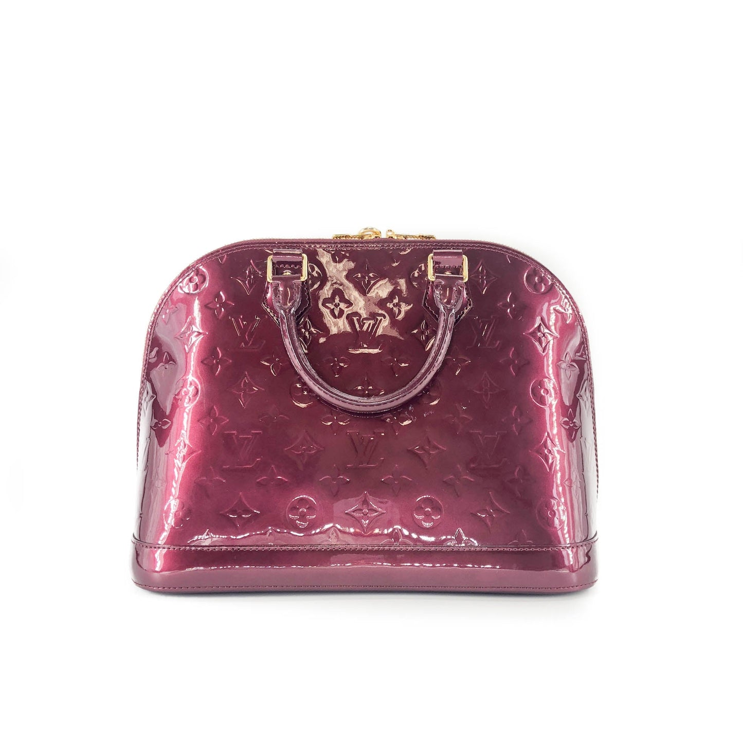 Louis-Vuitton Vernis Amarante Monogram Alma PM