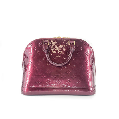 Louis-Vuitton Vernis Amarante Monogram Alma PM