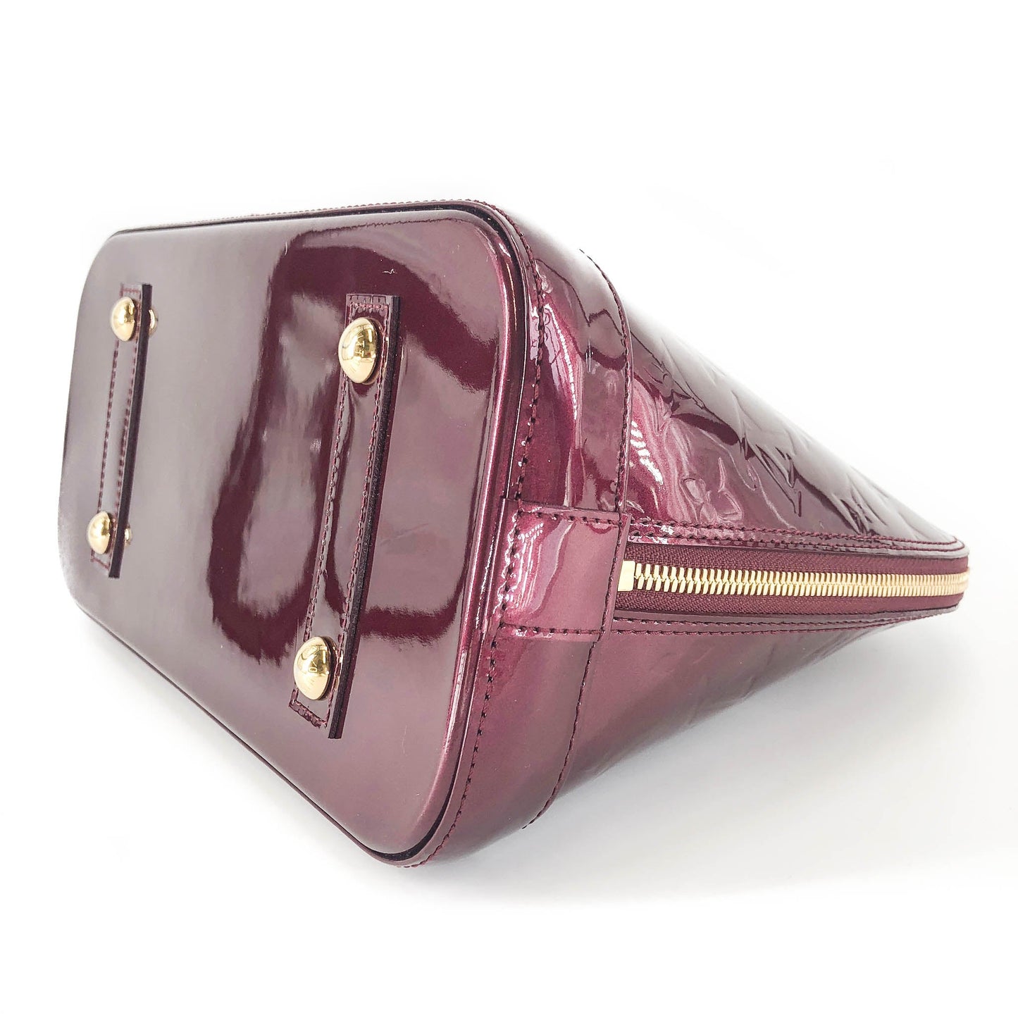 Louis-Vuitton Vernis Amarante Monogram Alma PM