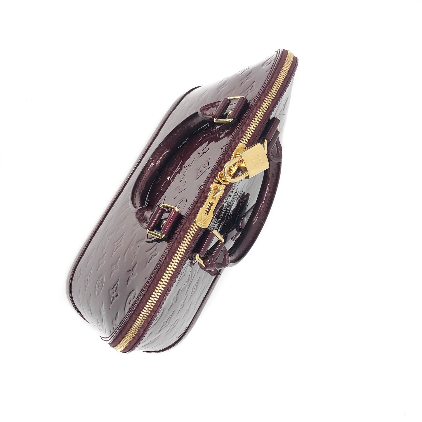 Louis-Vuitton Vernis Amarante Monogram Alma PM