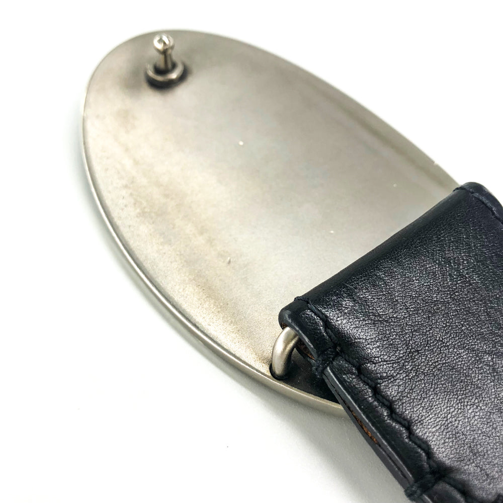 Louis-Vuitton Article de Voyage Black Leather Belt