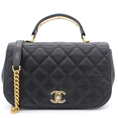 Caviar Carry Around Flap Bag Black