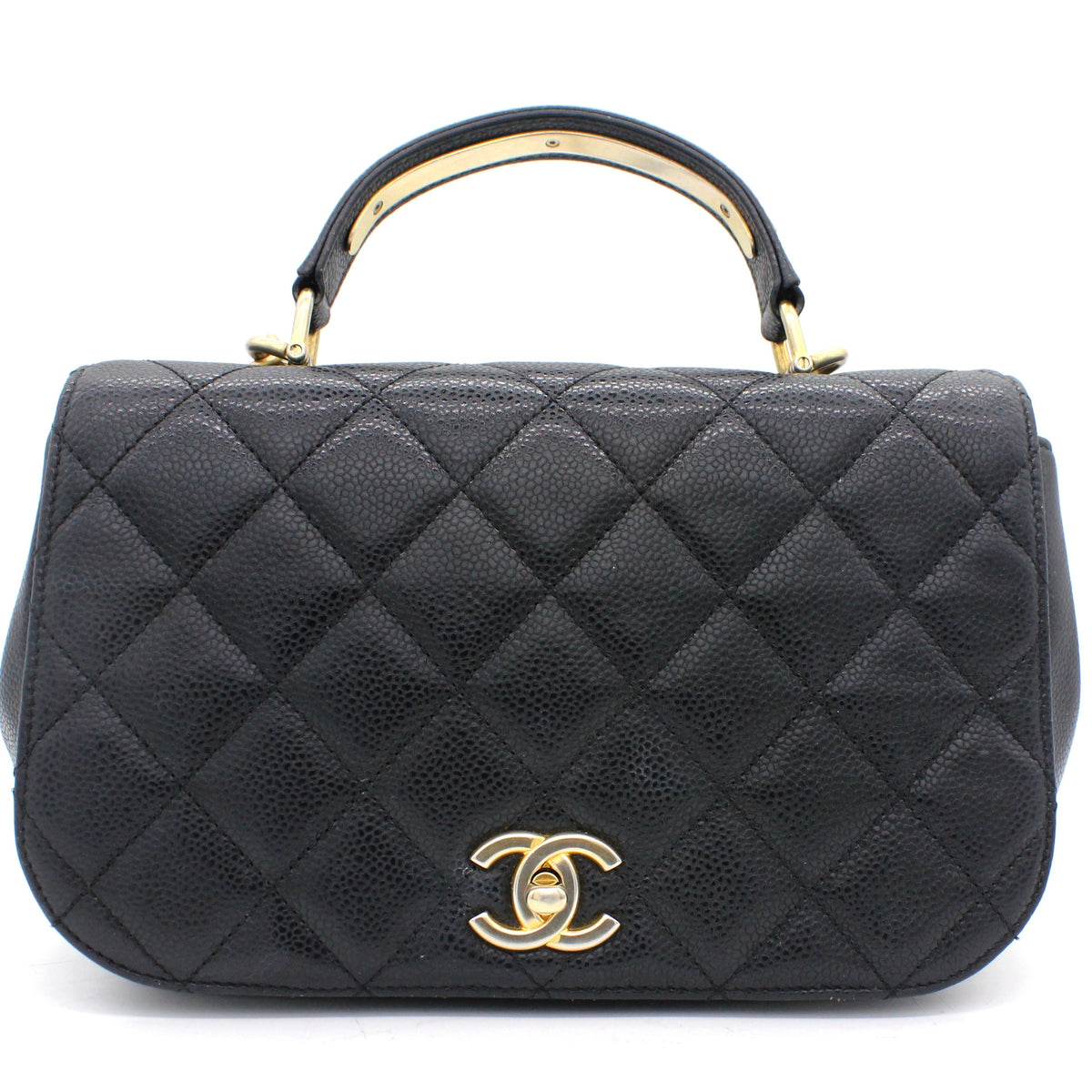 Caviar Carry Around Flap Bag Black