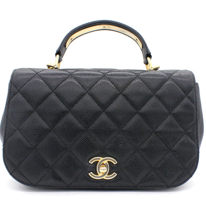 Caviar Carry Around Flap Bag Black