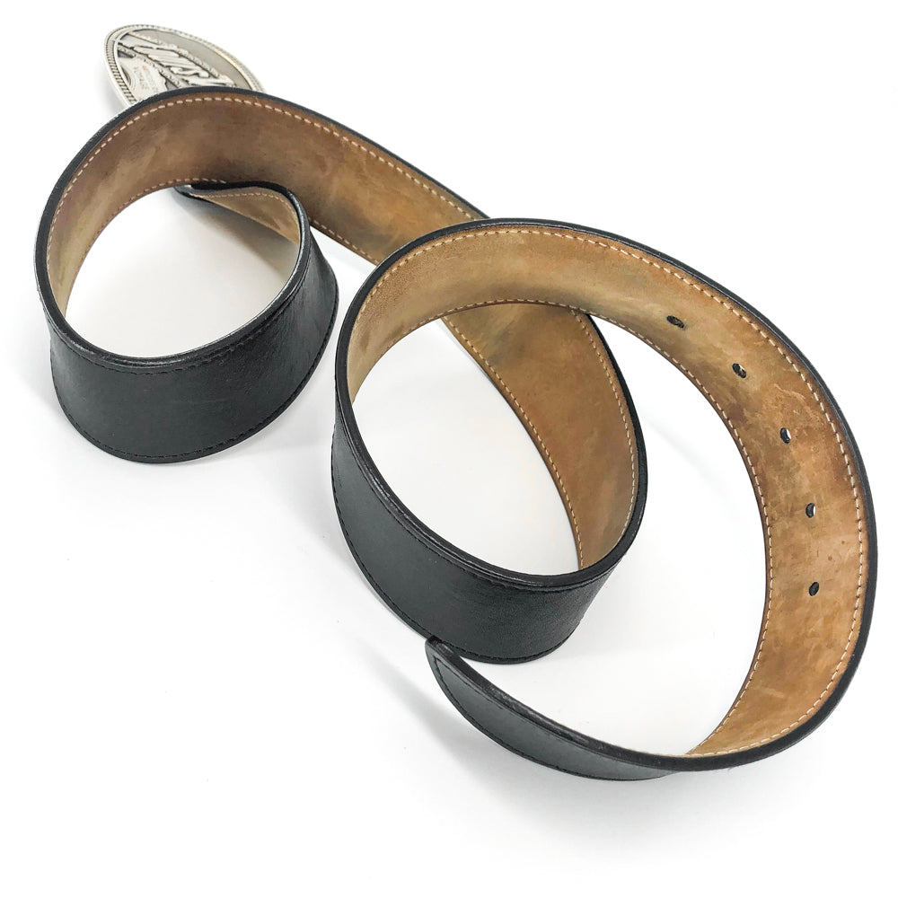 Louis-Vuitton Article de Voyage Black Leather Belt