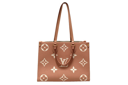 Louis Vuitton Pink Monogram Empreinte Cowhide Leather OnTheGo MM Bag