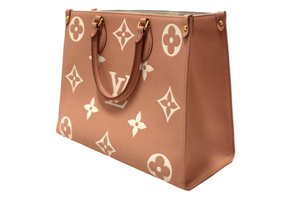 Louis Vuitton Pink Monogram Empreinte Cowhide Leather OnTheGo MM Bag