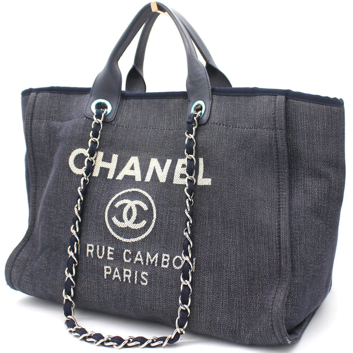 Denim Medium Deauville Tote Dark Blue