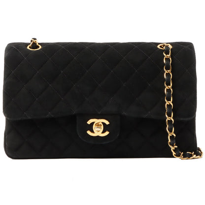 Chanel Around 1997 Made Suede Classic Flap Chain Bag 25Cm Black