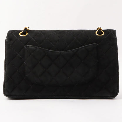 Chanel Around 1997 Made Suede Classic Flap Chain Bag 25Cm Black