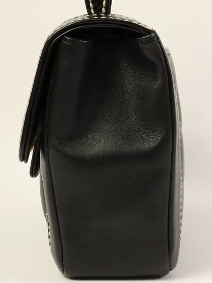 Chanel Around  Made Wild Stitch Turn-Lock Top Handle Bag Black