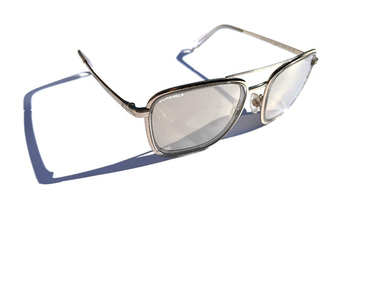 CHANEL Aviator Mirrored 4241 Gold CC Sunglasses