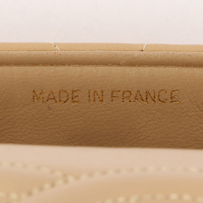 Chanel Around 1990 Made Full Flap Turn-Lock Chain Bag Mini Beige