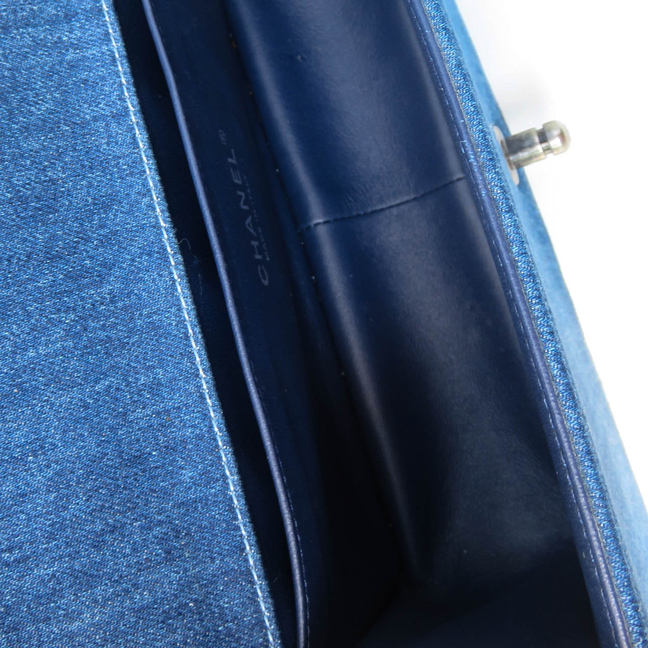 Old Medium Boy Bag in Denim and Tweed with RHW