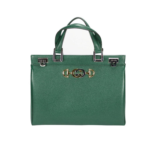 Gucci Zumi Handbag Dark Green Grained Leather