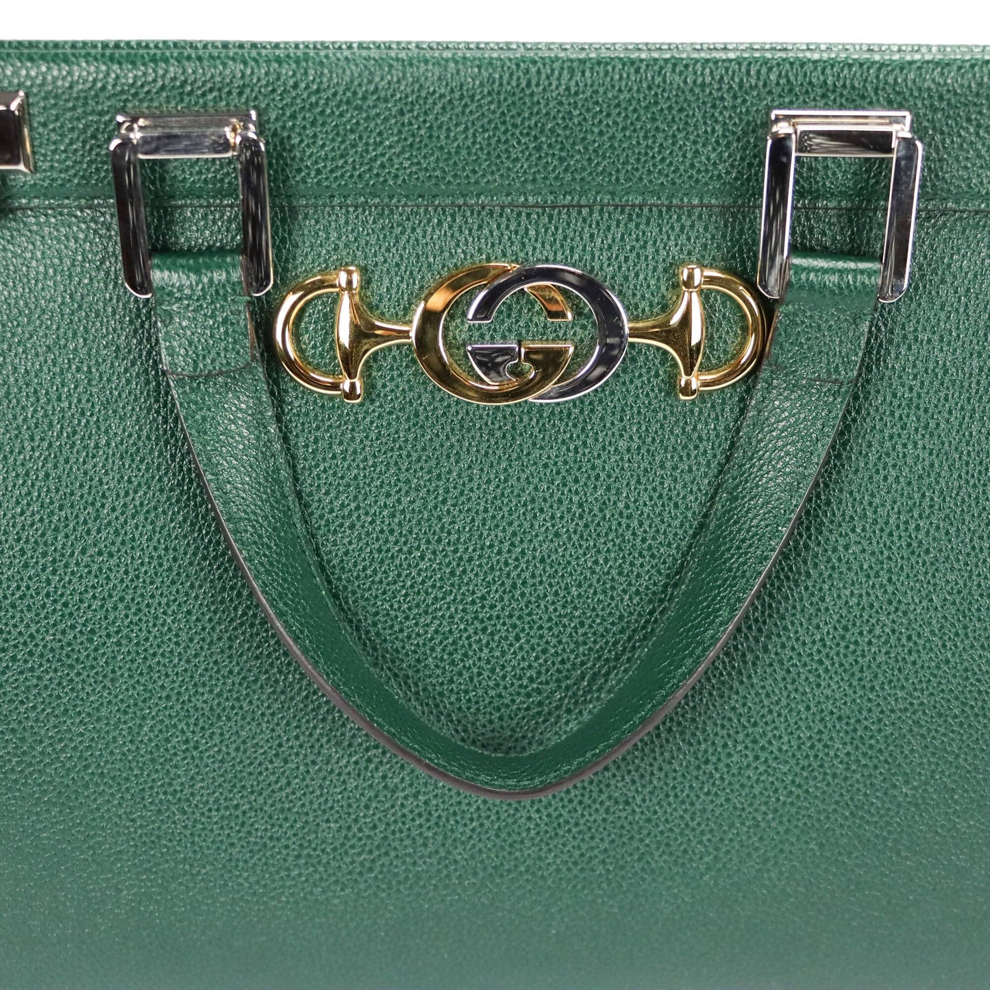 Gucci Zumi Handbag Dark Green Grained Leather