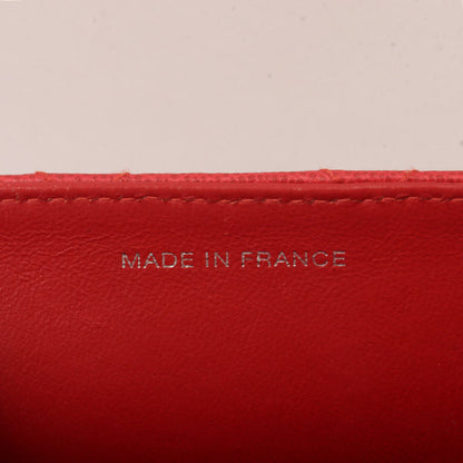 Chanel Around 1998 Made Bicolore Stitch Turn-Lock Handbag Red/Silver
