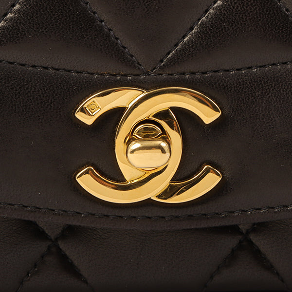 Chanel Around 1995 Made Diana Flap Chain Bag 23Cm Black