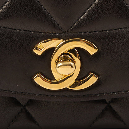 Chanel Around 1995 Made Diana Flap Chain Bag 23Cm Black