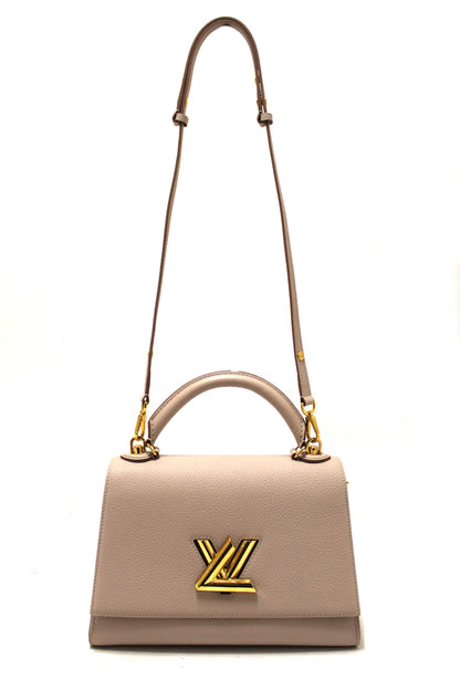 Louis Vuitton Greige Grey Taurillon Leather Twist One Handle MM Bag