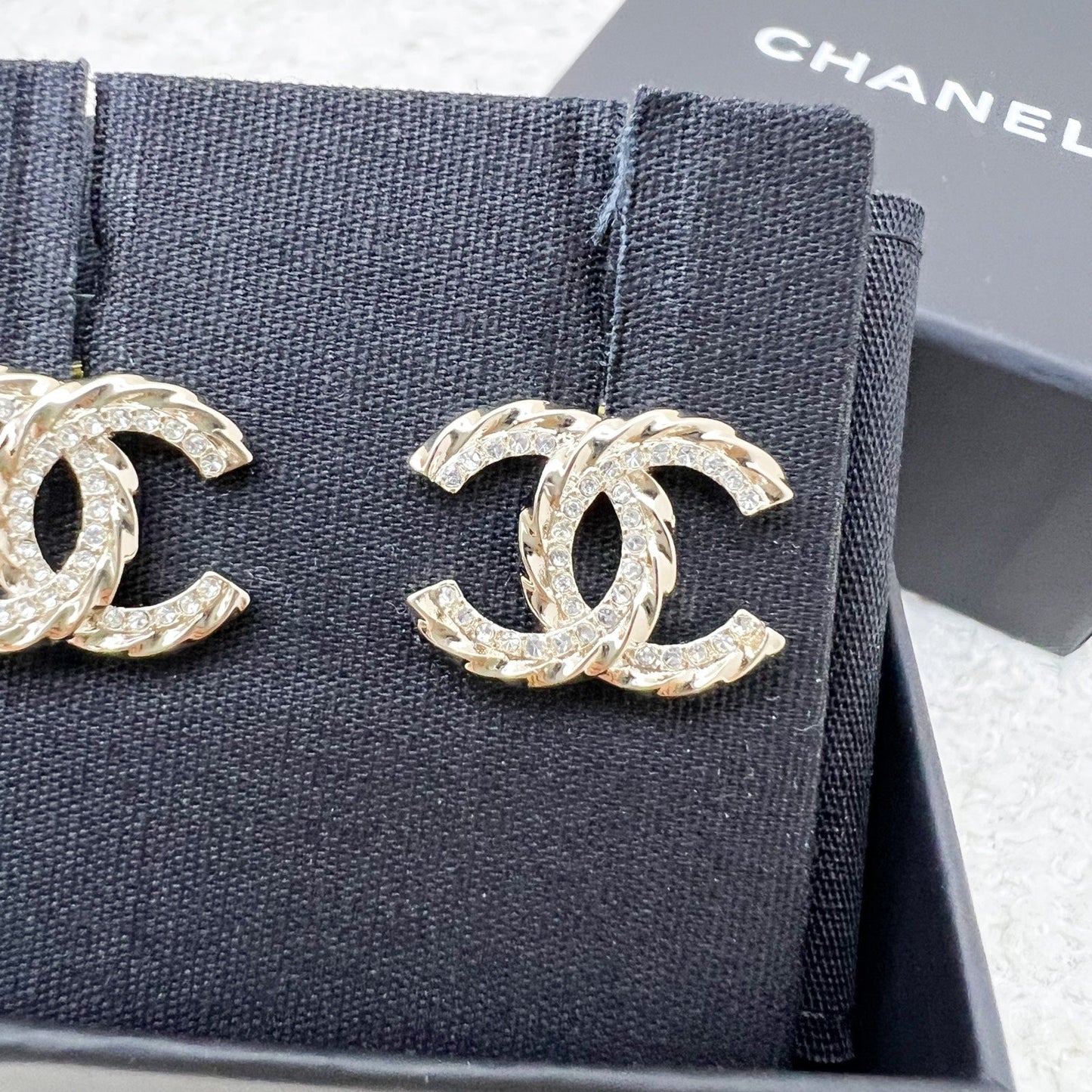 Chanel 23B CC Logo Earrings in LGHW (Model: ABA711)