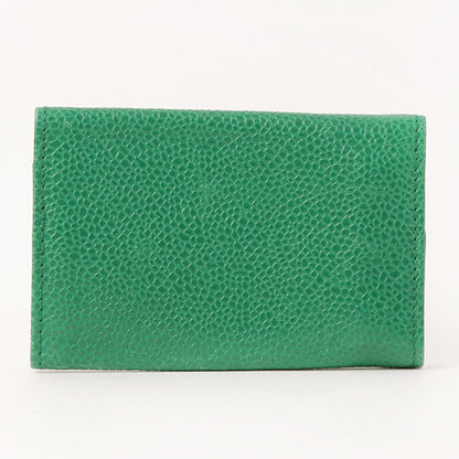 CHANEL Around 1997 Made Caviar Skin Cc Mark Stitch Key Case Green