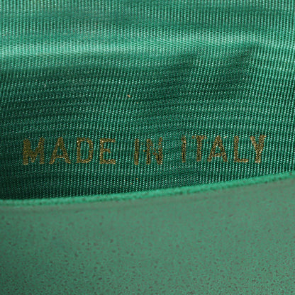 CHANEL Around 1997 Made Caviar Skin Cc Mark Stitch Key Case Green