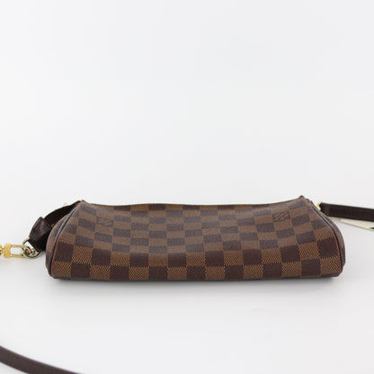 Louis-Vuitton Eva Bag in Damier Ebene with strap
