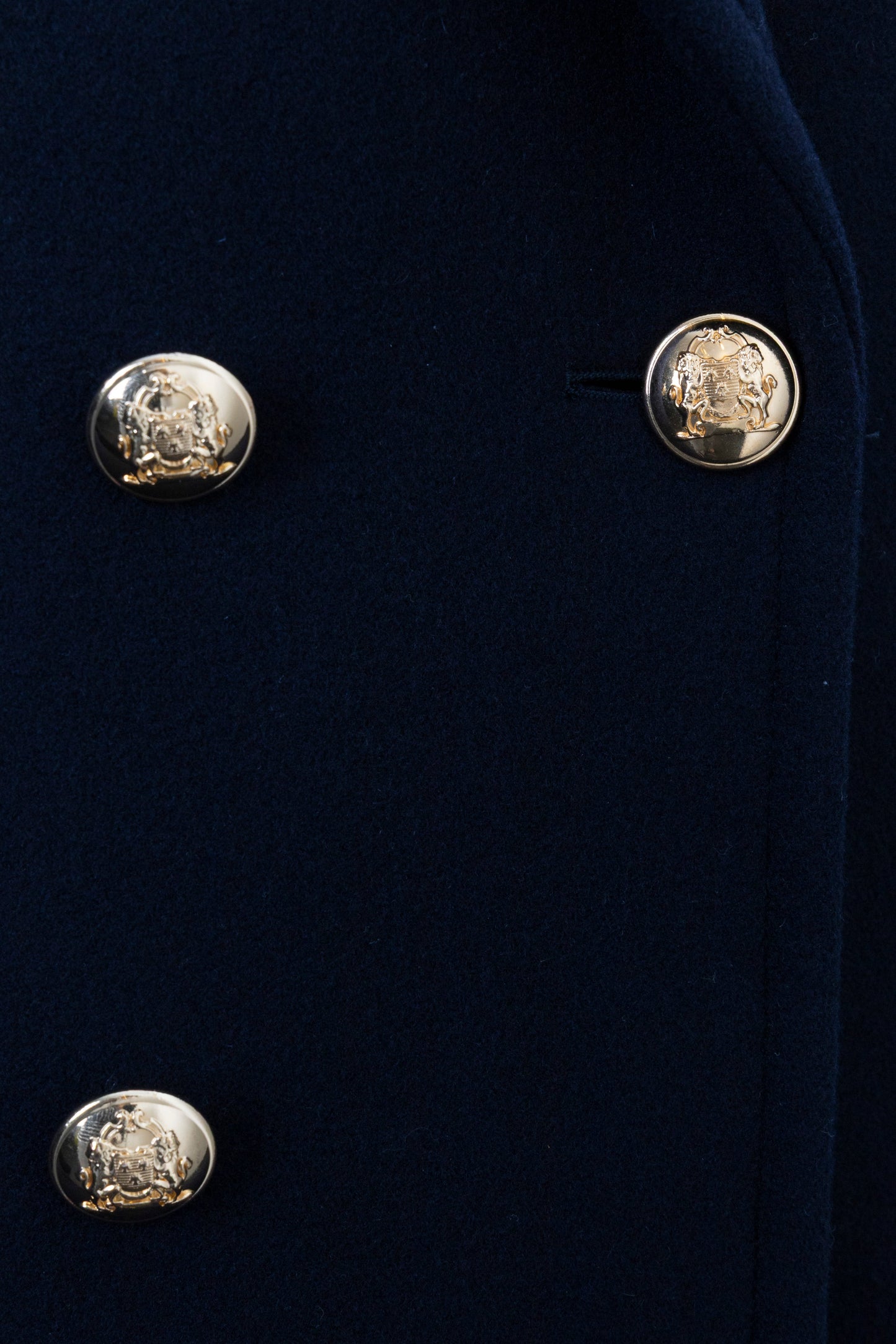CELINE Double Breasted Peacoat Wool Navy