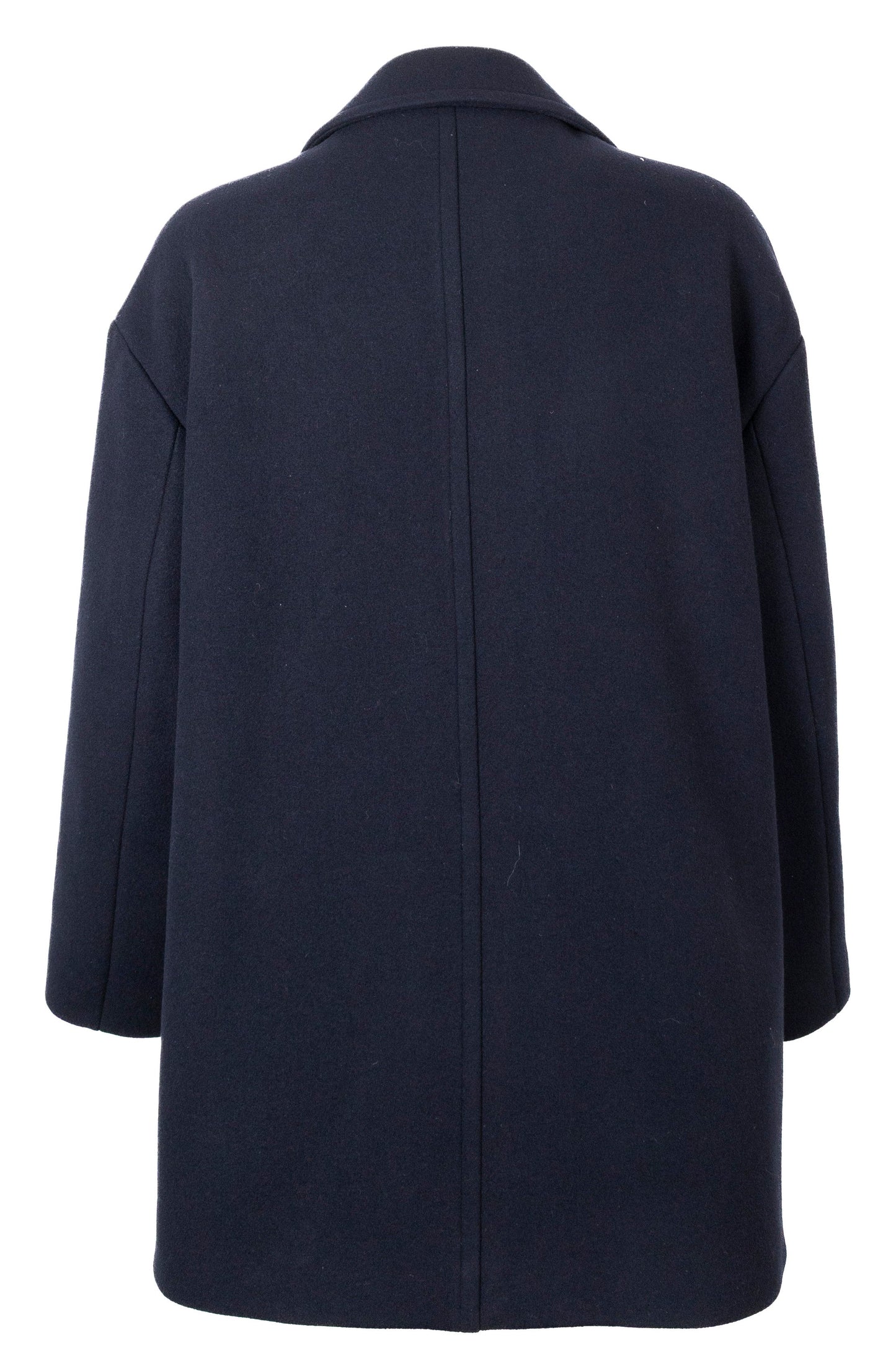 CELINE Double Breasted Peacoat Wool Navy