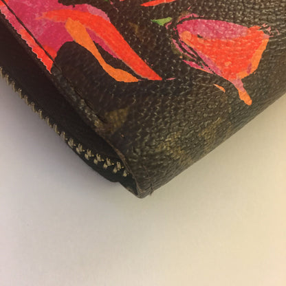 LOUIS VUITTON Limited Edition x Stephen Sprouse Roses Wallet in brown canvas